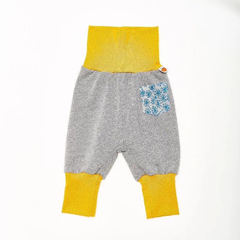 Baby sweat pants with pockets "Sweat Grey/Dandelion Blue"