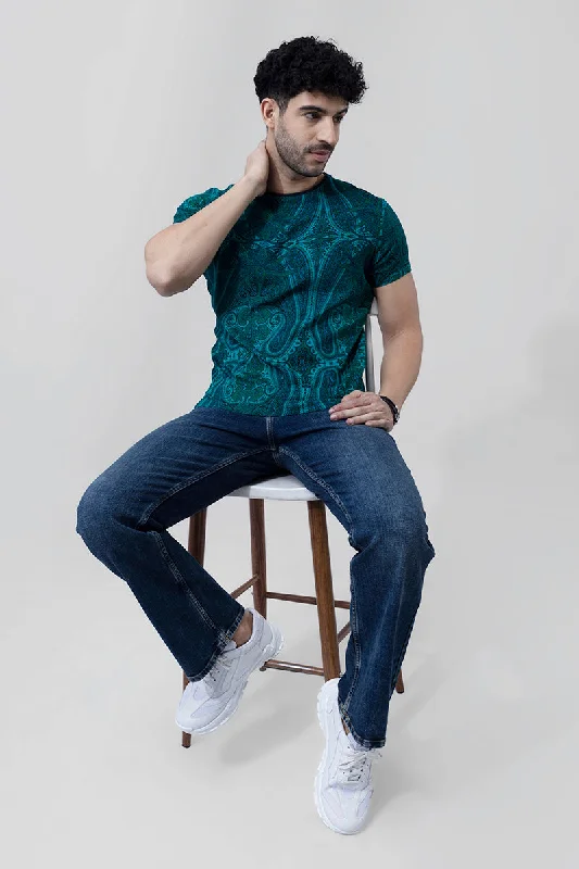 Artic Paisley Green T-Shirt