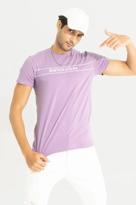 Embossed Logo Purple T-Shirt