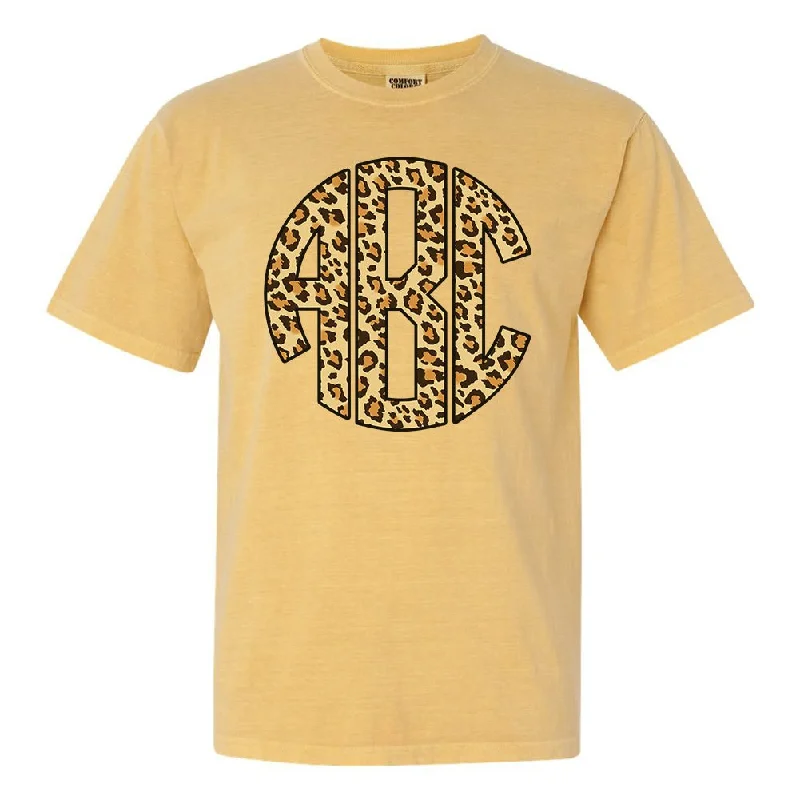 Monogrammed 'Leopard' Big Print T-Shirt