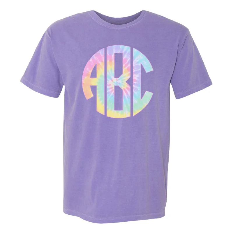 Monogrammed 'Tie Dye' Big Print T-Shirt