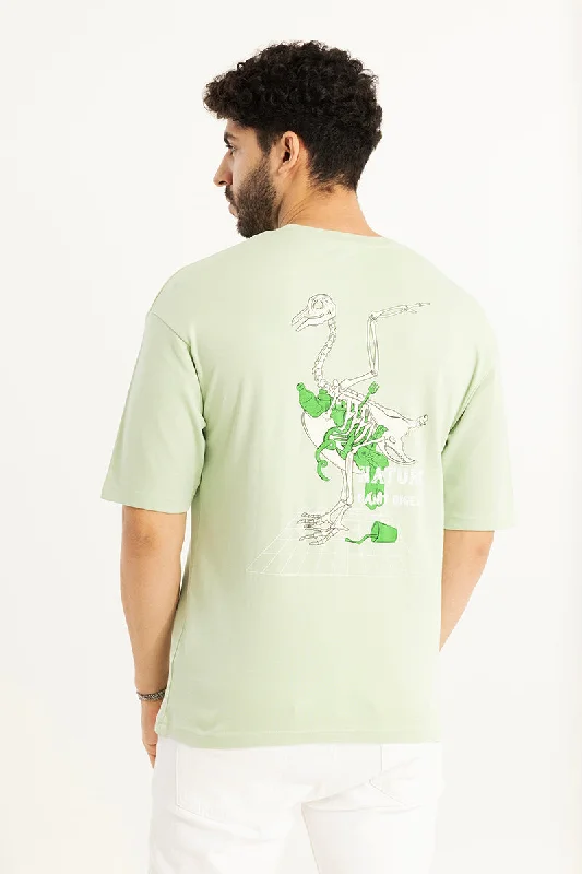 Nature Can't Digest Green Oversized T-Shirt