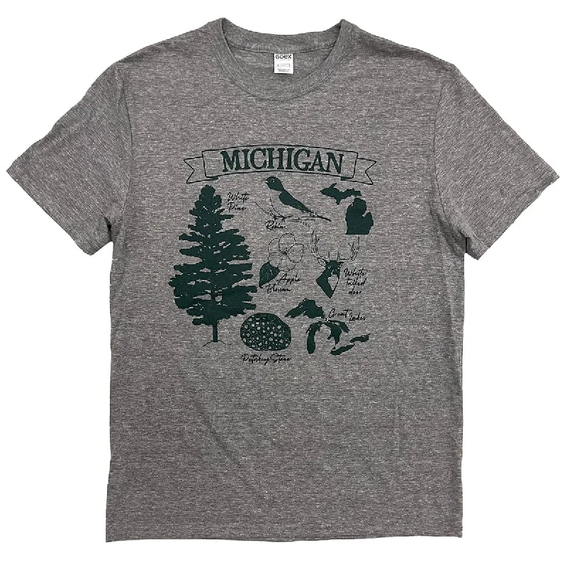 State of Michigan Symbols Shirt