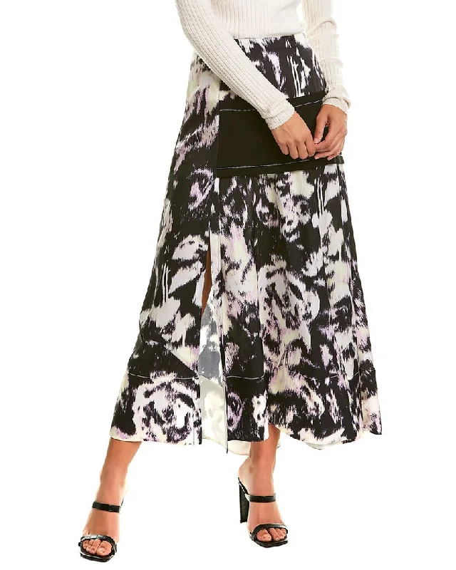 3.1 Phillip Lim Abstract Midi Skirt