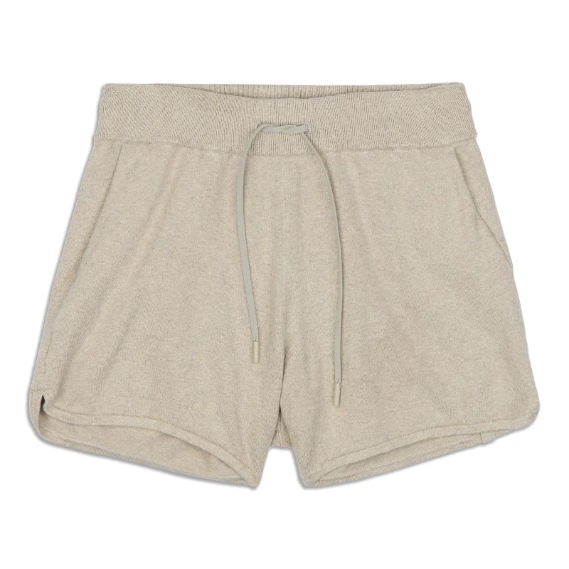 Cotton-Cashmere Knit High-Rise Short