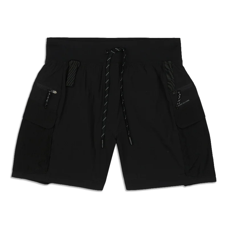 Multi-Pocket Cargo High-Rise Hiking Short