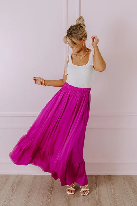 Resort Radiance Maxi Skirt in Orchid