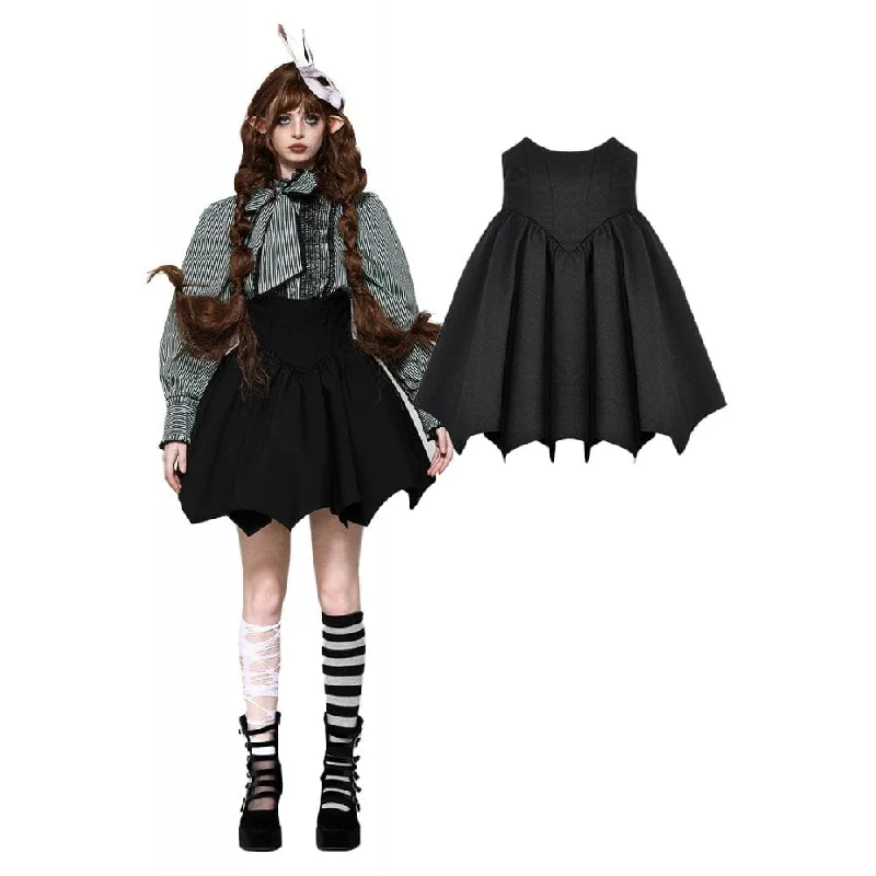 Women's Gothic Lolita Batwing High-waisted Short Skirt