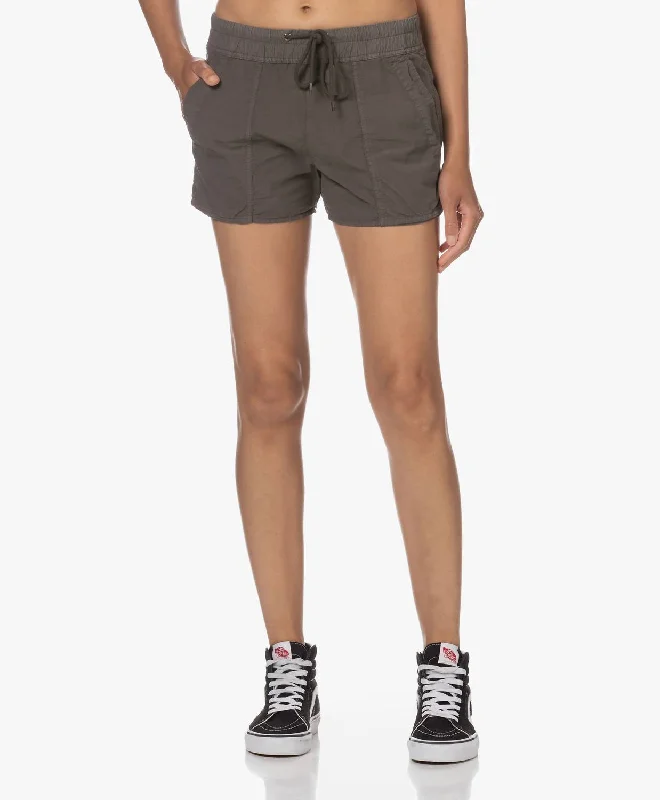 Crinkled Poplin Trouser Short In Tent