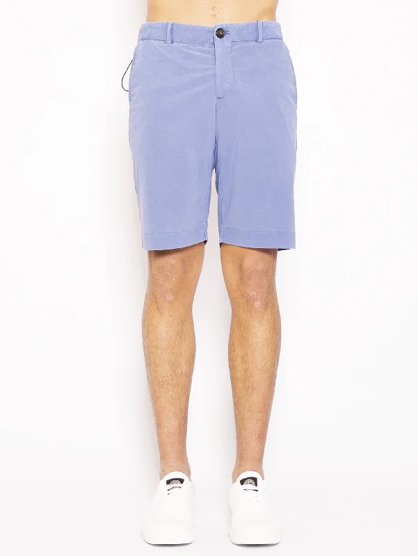 Bermuda Chino Lavato Blu