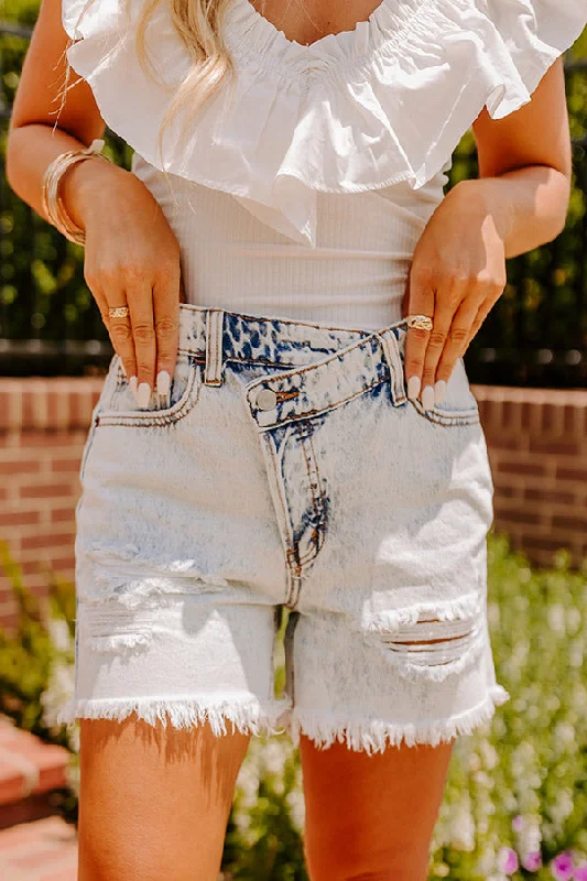 The Lenora High Waist Distressed Shorts