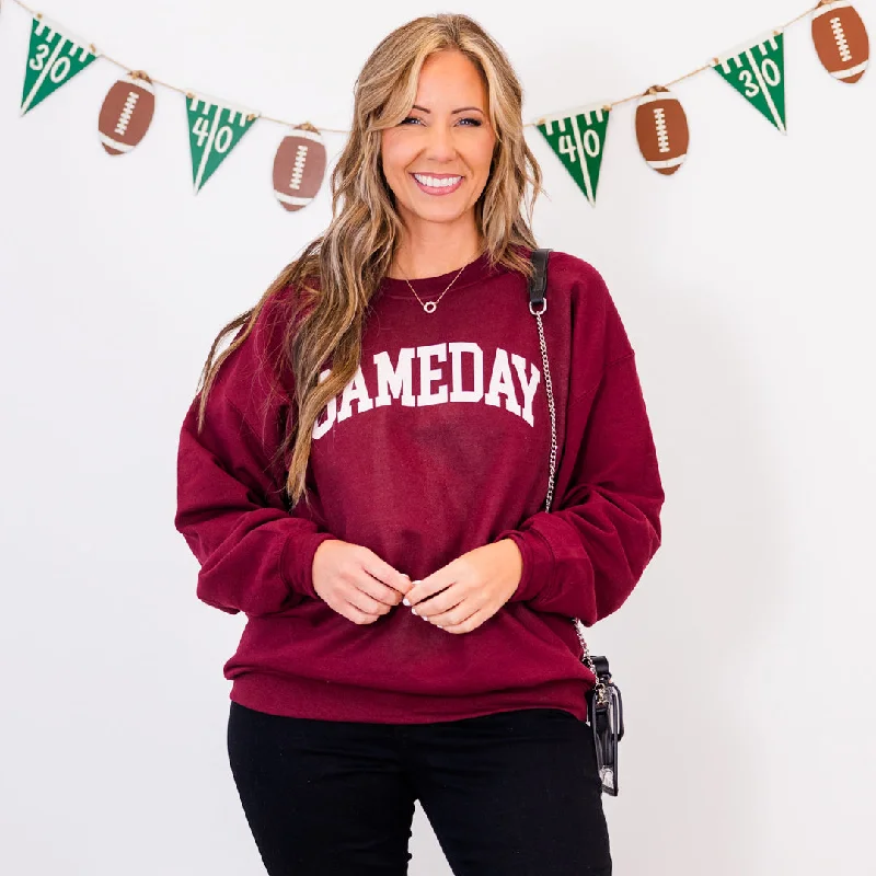 Meet Me At The Game Sweatshirt, Maroon