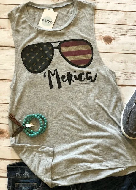 'merica Sunglasses Muscle Tank