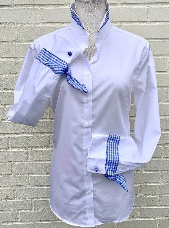 SALE - S ONLY - Audrey Ribbon French Cuff Shirt (RFC12) *FINAL SALE*