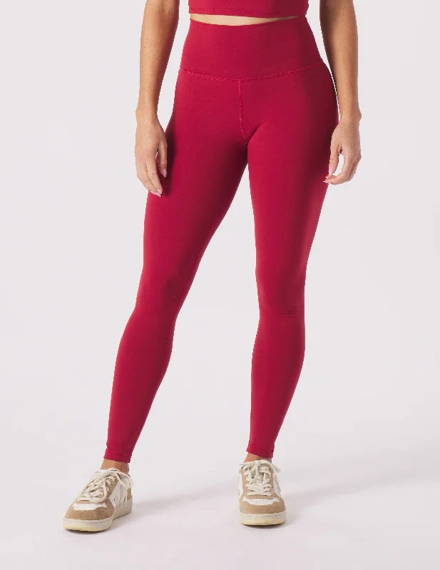 High Waist Pure Legging: Cardinal