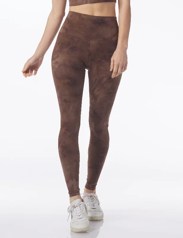 High Waist Pure Legging: Espresso Stone Dye