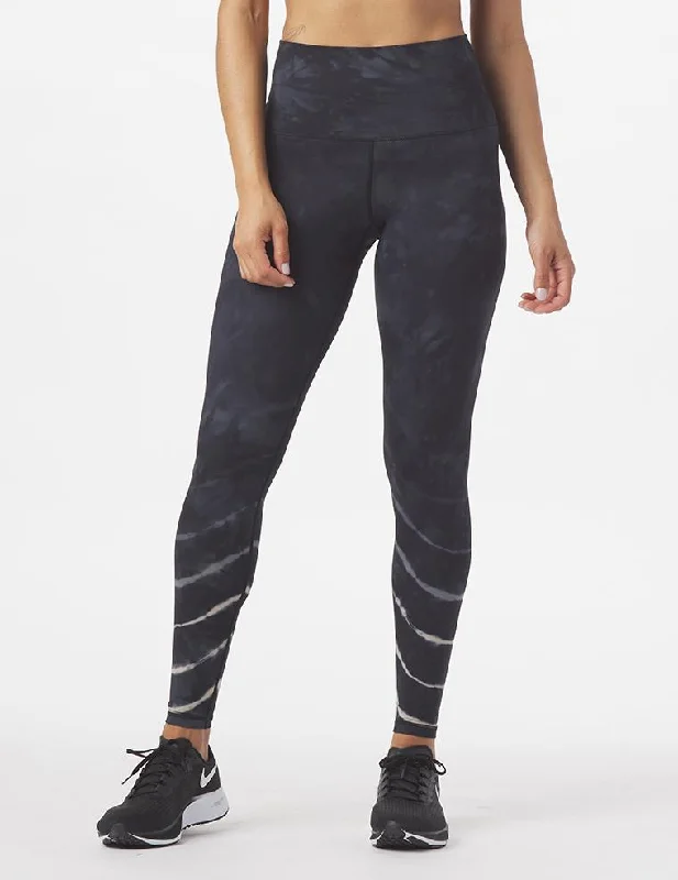 High Waist Pure Legging: Linear Tie Dye