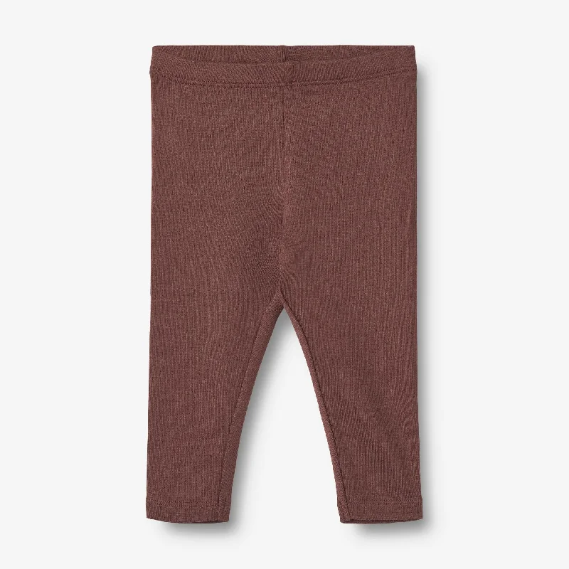 Rib Leggings Maddy | Baby - eggplant