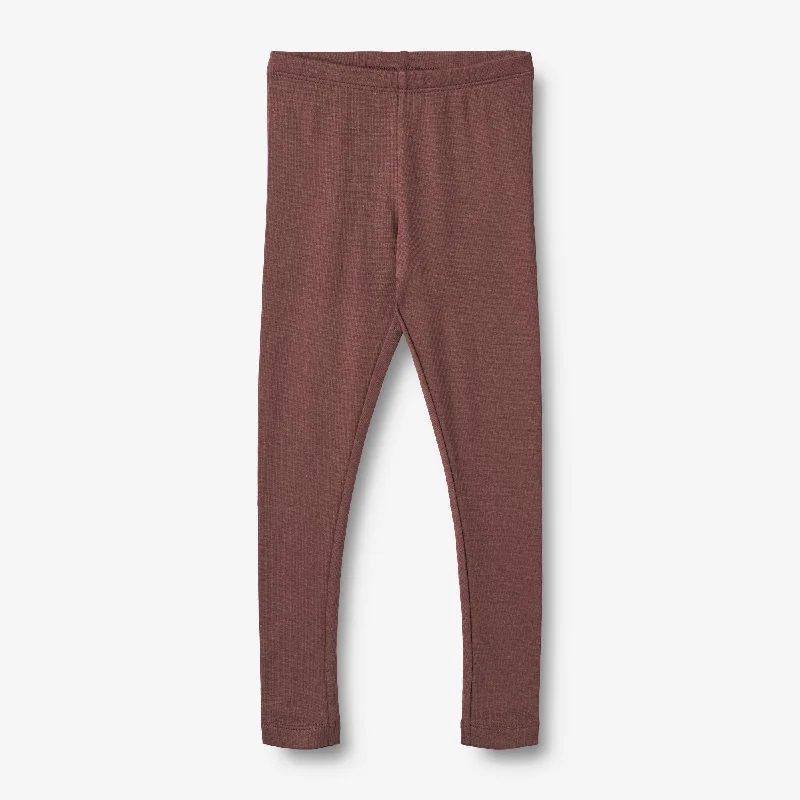 Rib Leggings Maddy - eggplant