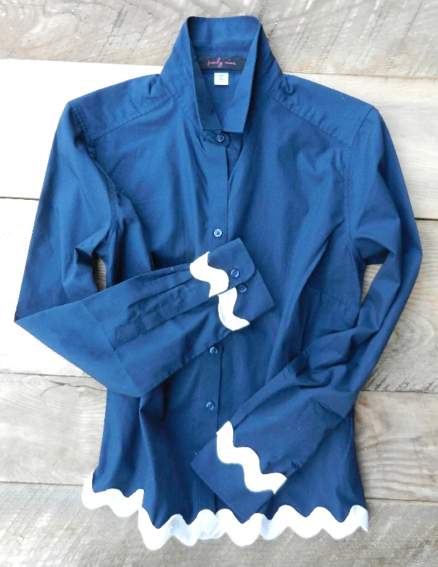 Bridget Ric Rac Shirt (RRNavy-White)