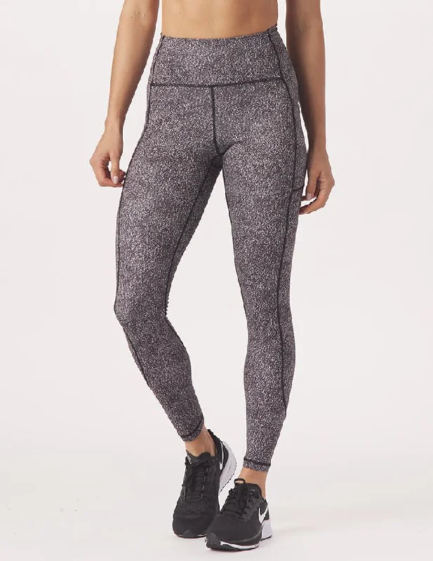 Taper Legging Print: Black Static