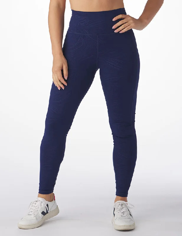 Taper Legging Print: Indigo Swirl Gloss