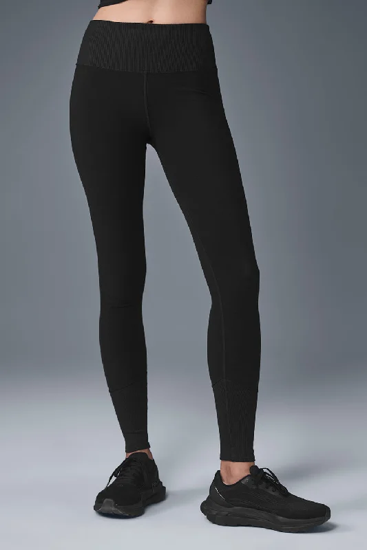 High-Waist Alosoft Lounge Legging - Black