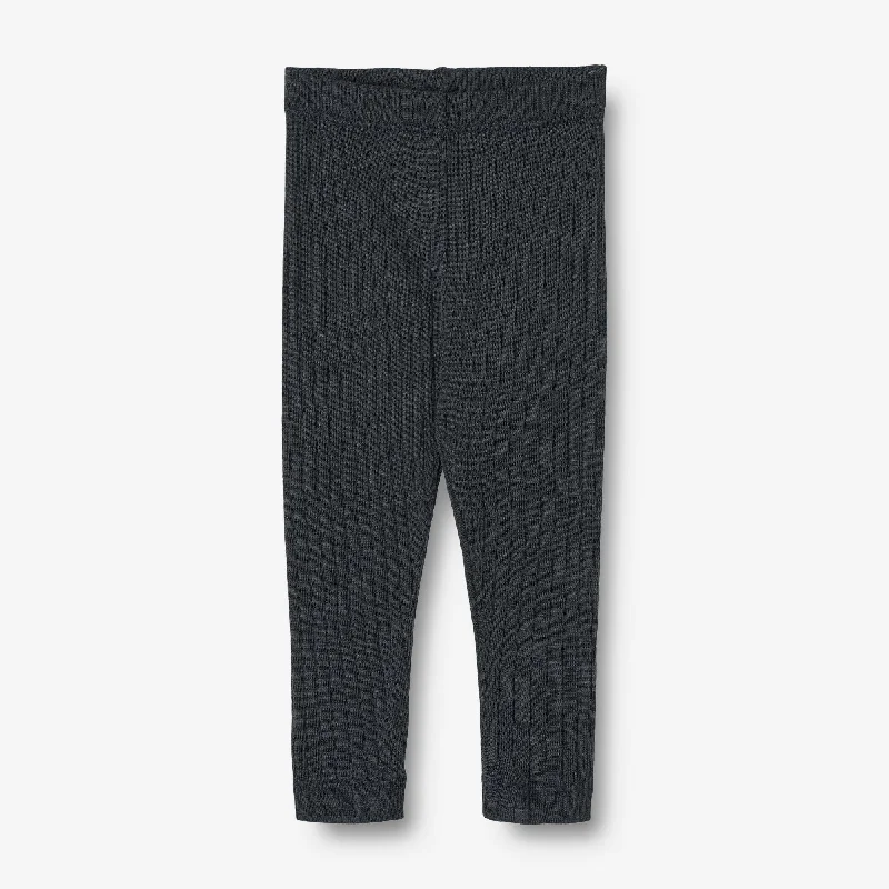 Wool/Silk Leggings Agi | Baby - navy