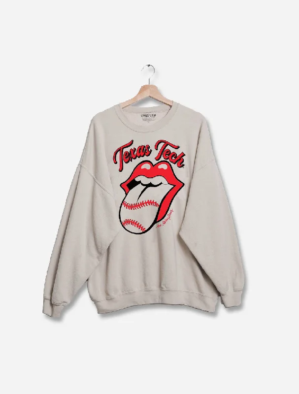 Livy Lu Texas Tech "Baseball Lick" Thrifted Sweatshirt