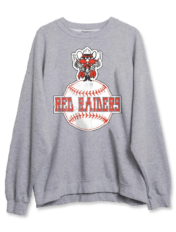 Livy Lu Texas Tech "Mascot Baseball" Thrifted Sweatshirt