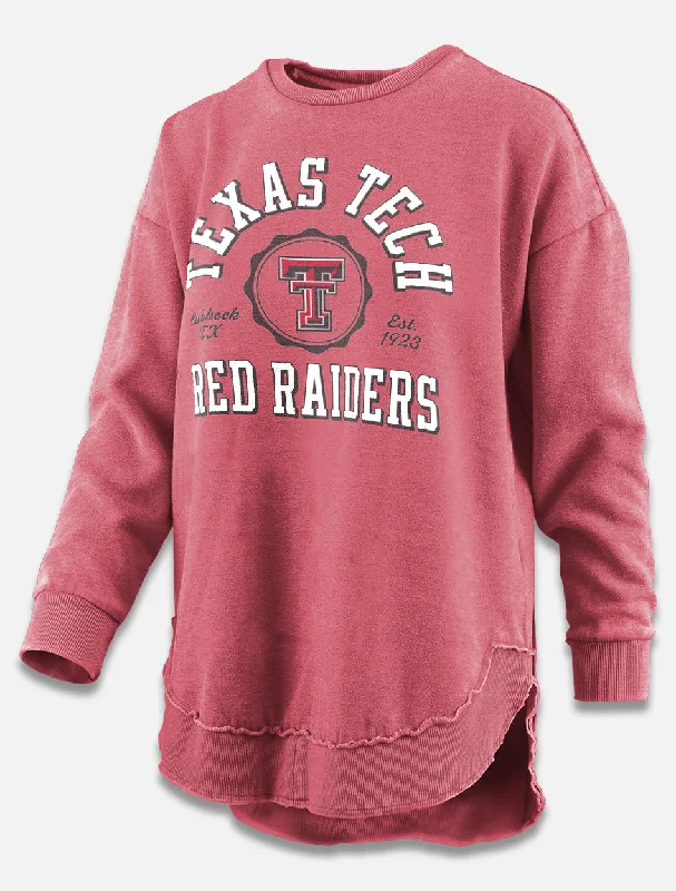 Pressbox Texas Tech Red Raiders "Bishop" Hi Low Hem Crew Pullover