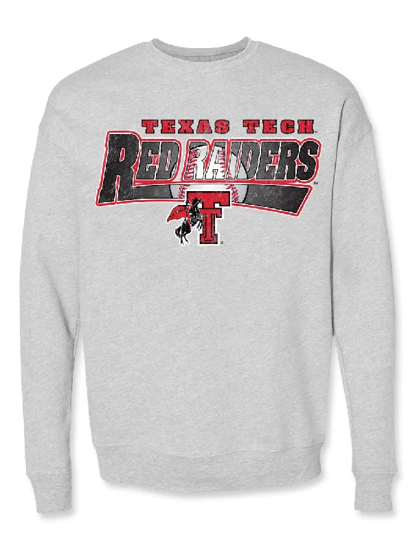 Texas Tech "Burst" Baseball Crewneck Sweatshirt