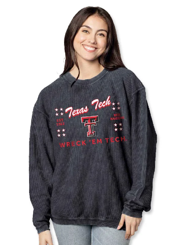 Texas Tech "Frat Boy" Corded Crew Sweatshirt