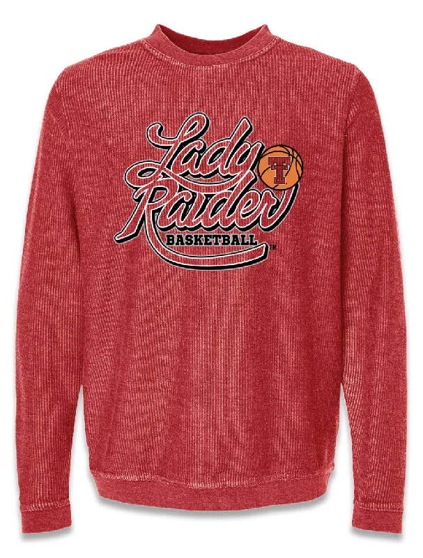 Texas Tech "Lady Raider Shadow" Corded Crew Sweatshirt