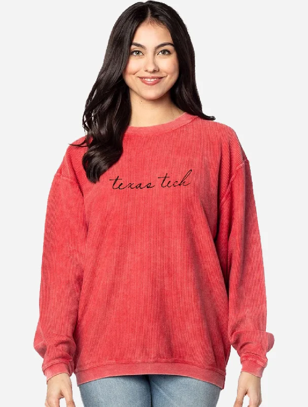 Texas Tech Red Raiders "Scripted" Corduroy Sweatshirt