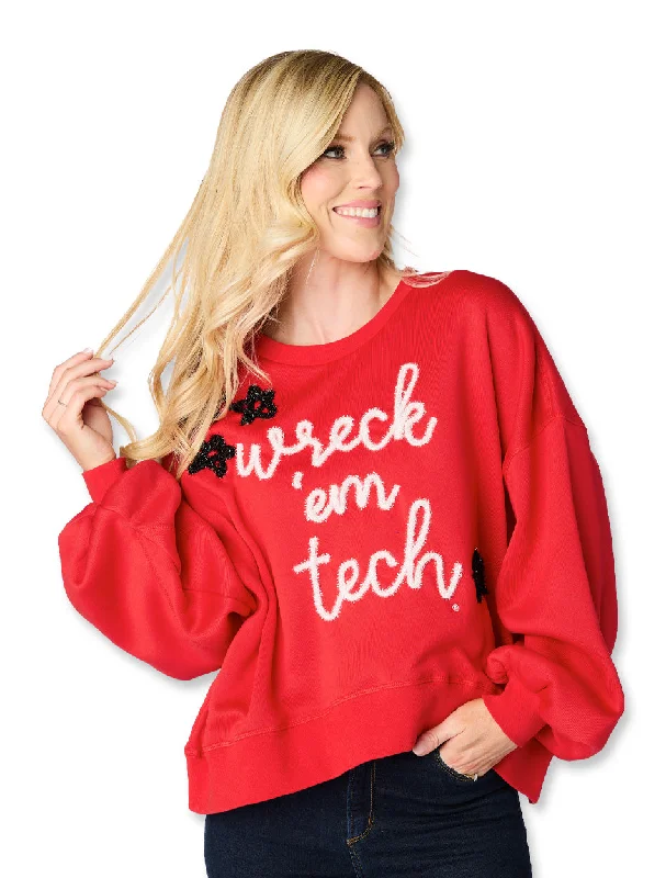 Texas Tech Stewart Simmons "Glitter Script 2.0" Fleece Pullover