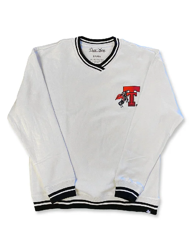 Texas Tech Dark Horse Throwback Rearing Rider Varsity V-Neck Pullover